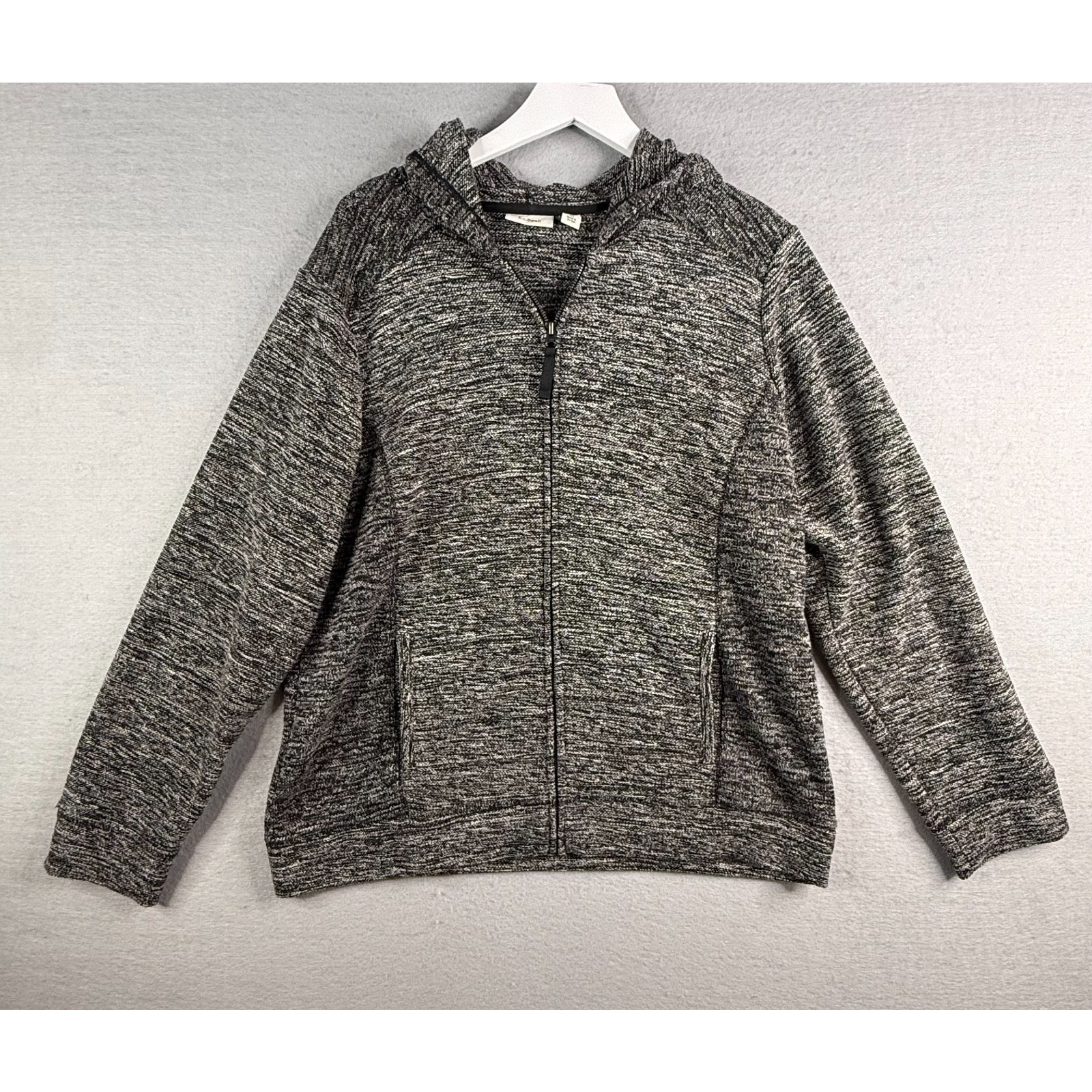 L.L. Bean Full Zip Hoodie Sweatshirt Women's Size Xl Gray Activewear Athleisure